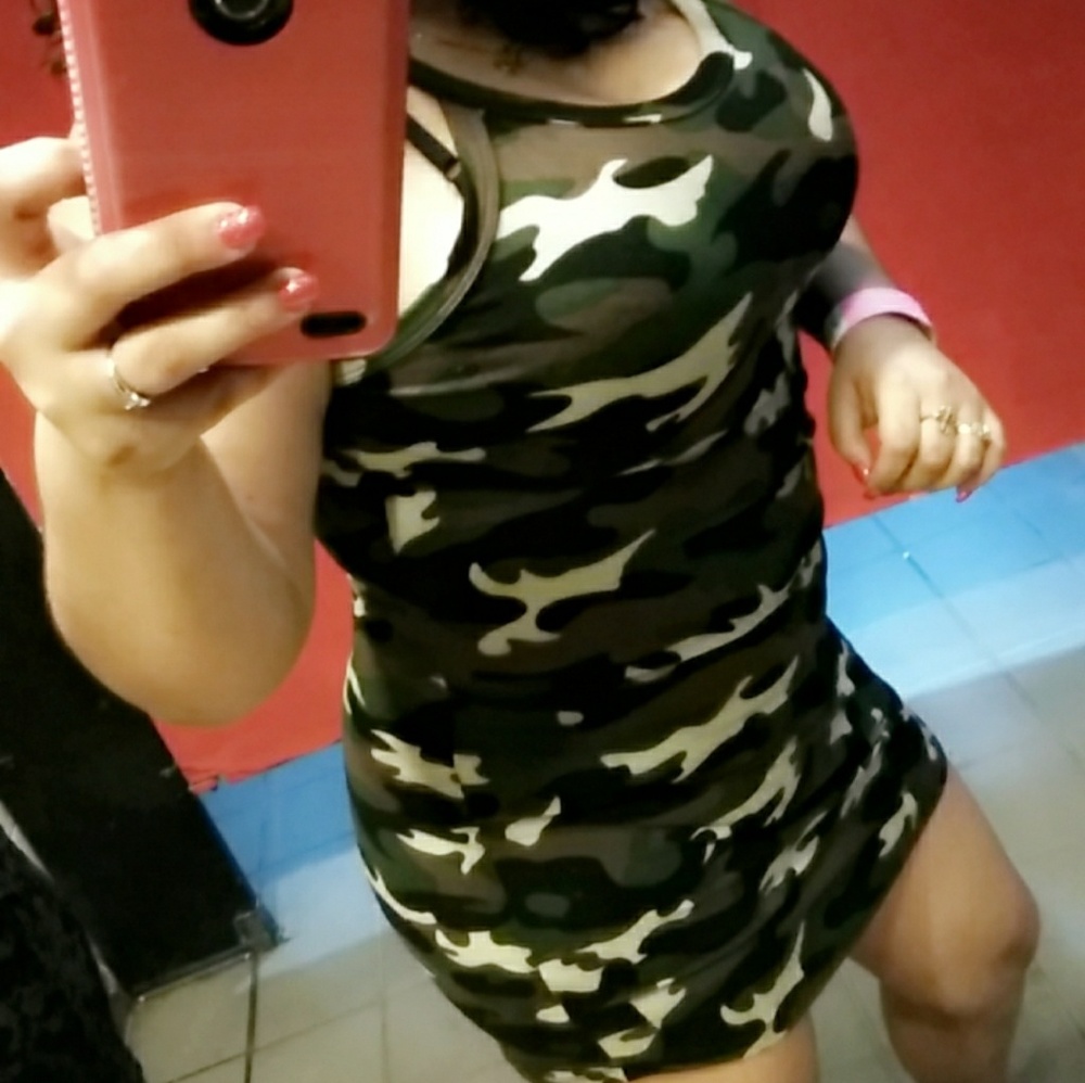Mine short camo dress